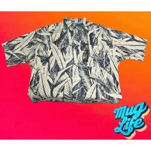 VIRGIN KEY WEST cotton poly blend, casual men's XL  button shirt Made USA